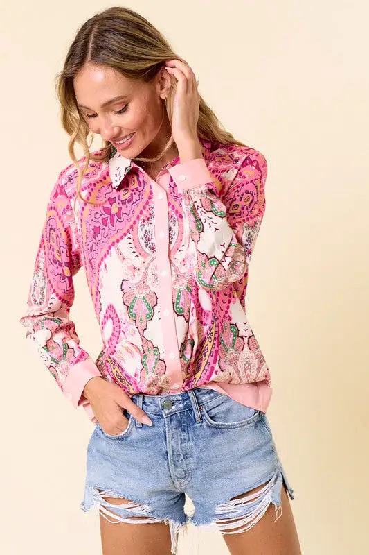 The Perfect Paisley Print Blouse