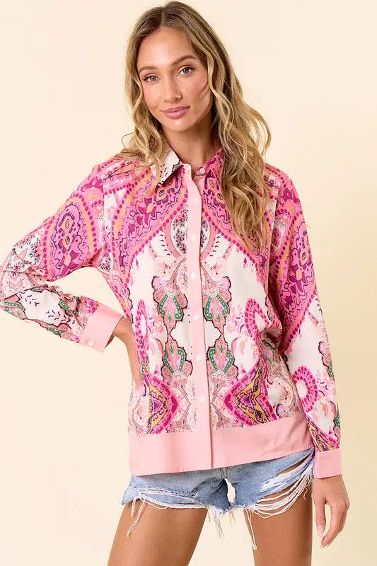 The Perfect Paisley Print Blouse