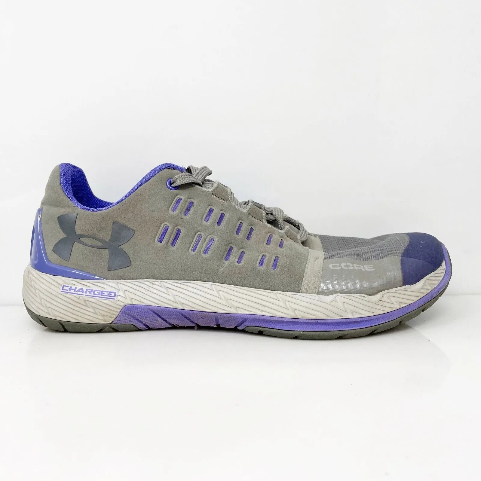 Under Armour Womens Charged Core 1274415-294 Gray Running Shoes Sneakers Size 9