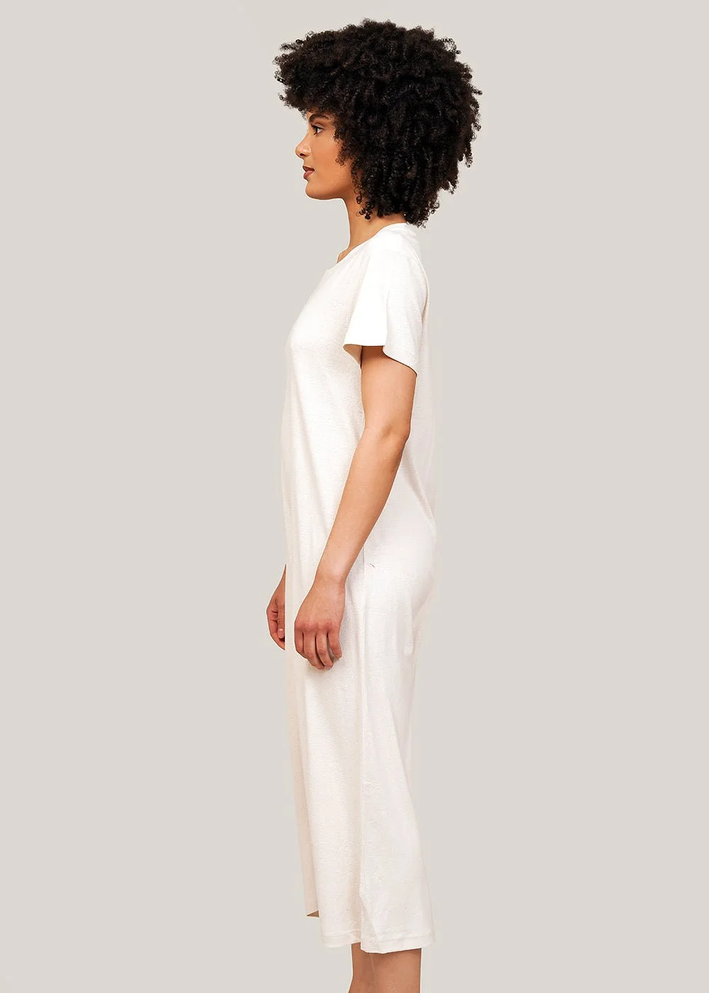 Undyed Silk Tee Dress