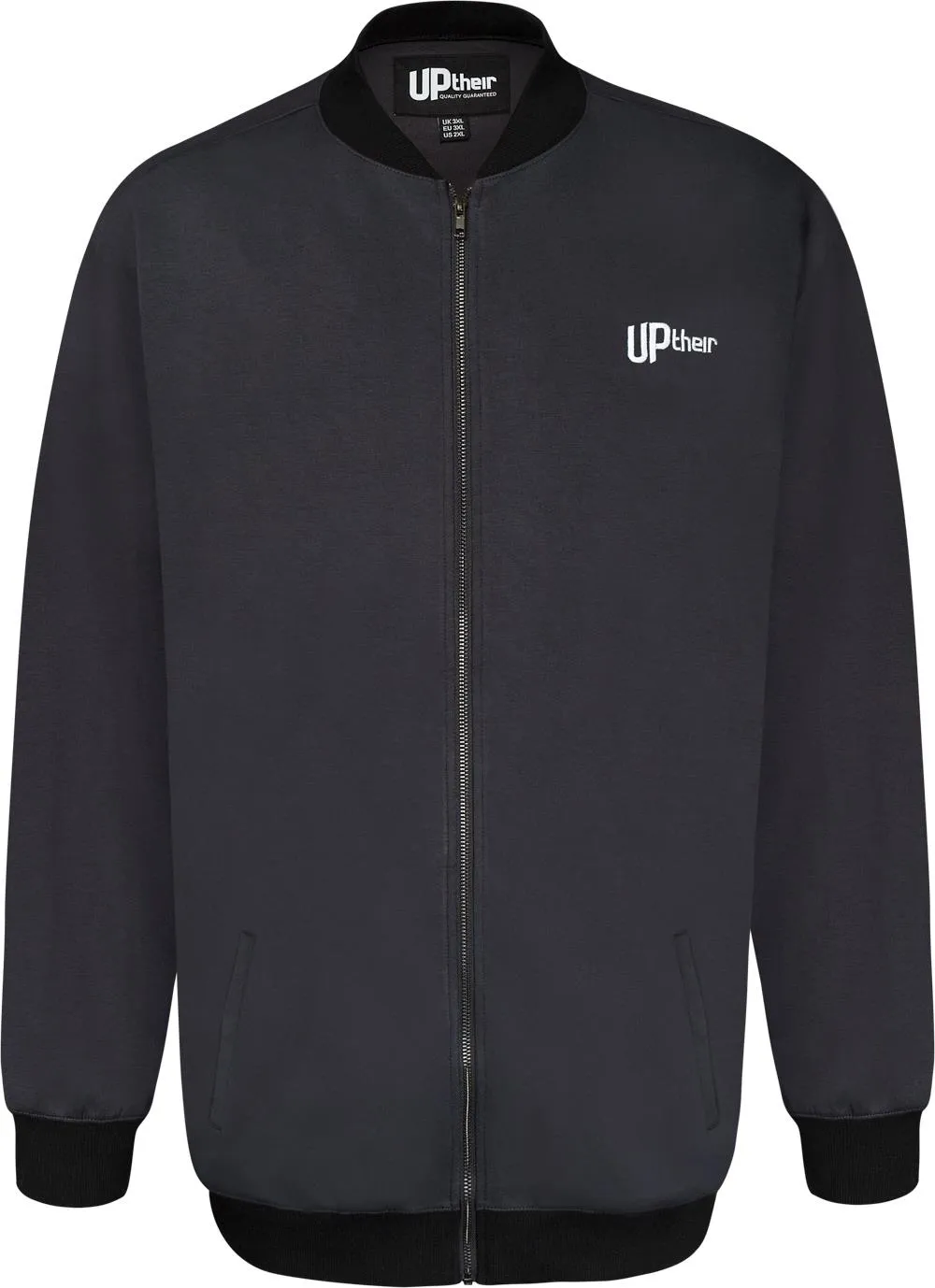 Uptheir Lucky Jersey Bomber Jacket - Charcoal Marl