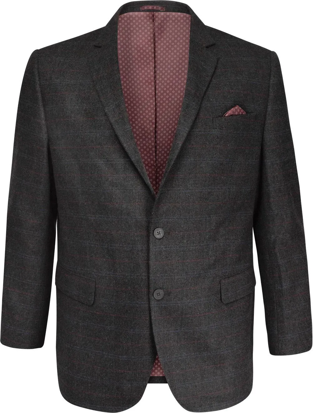 Uptheir Stirling Single Breasted Tweed Jacket - Charcoal 