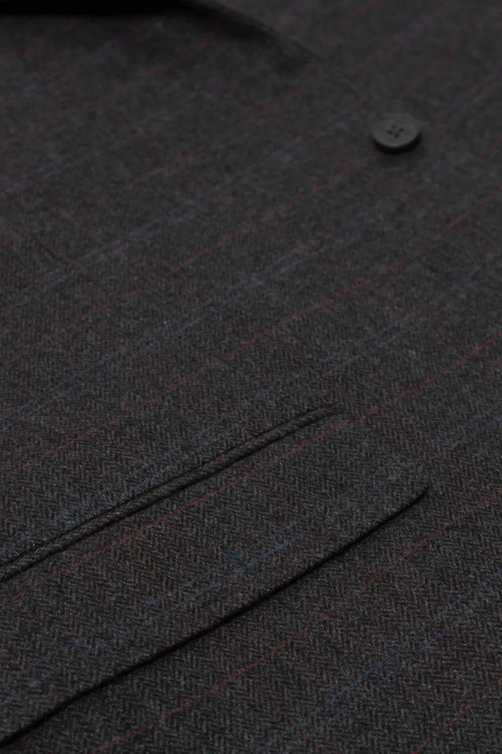 Uptheir Stirling Single Breasted Tweed Jacket - Charcoal 