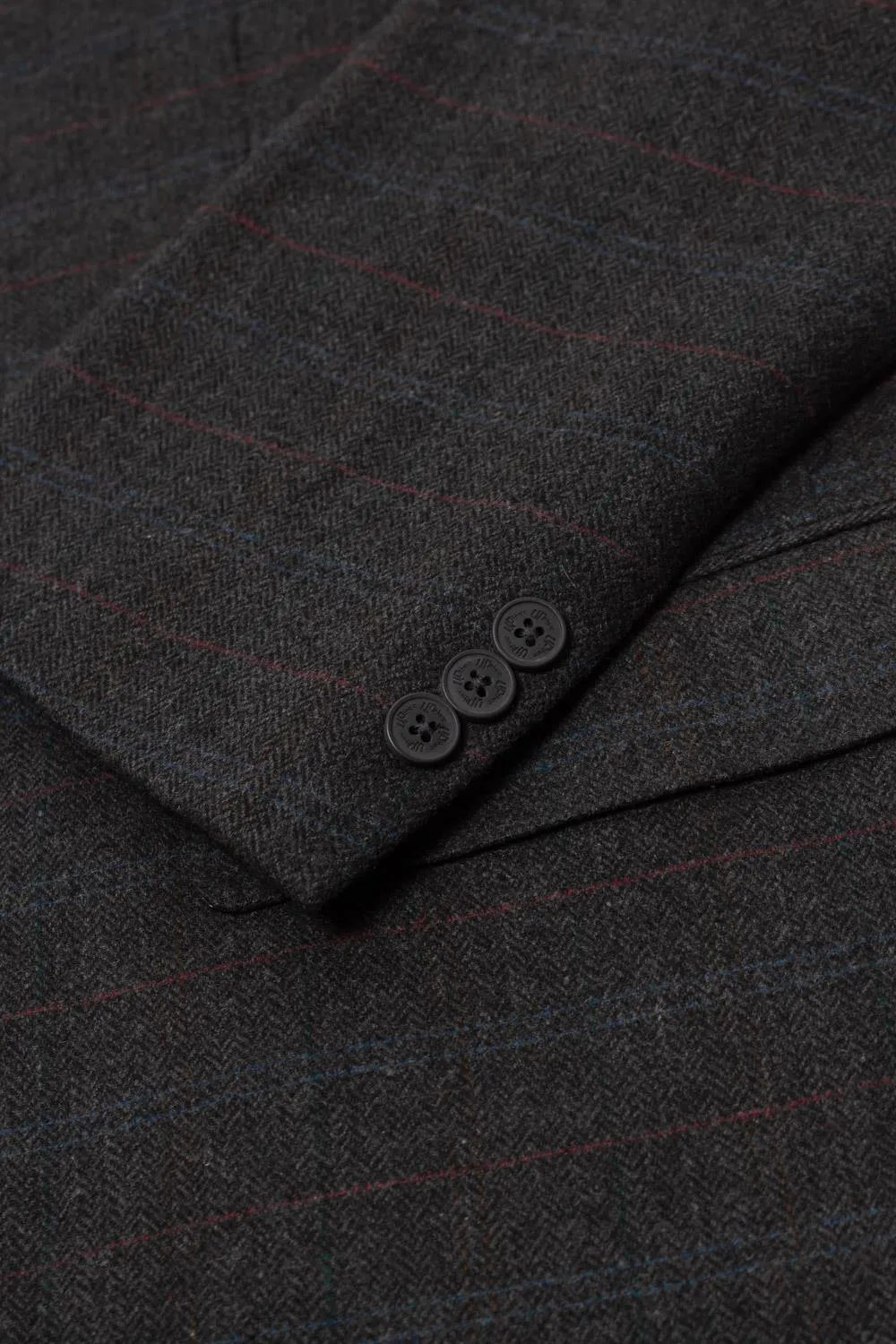 Uptheir Stirling Single Breasted Tweed Jacket - Charcoal 