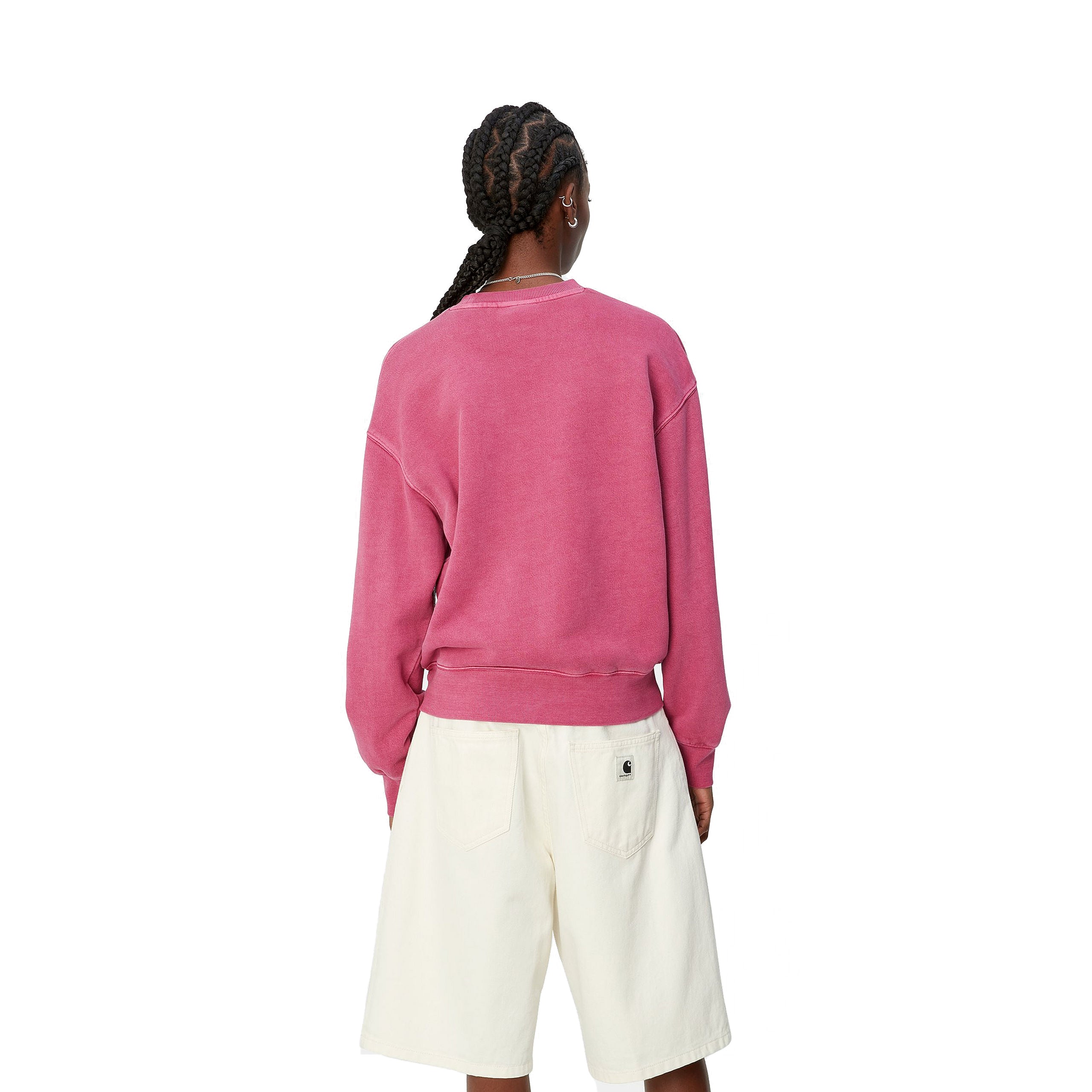 W' NELSON SWEATSHIRT MAGENTA GARMENT DYED