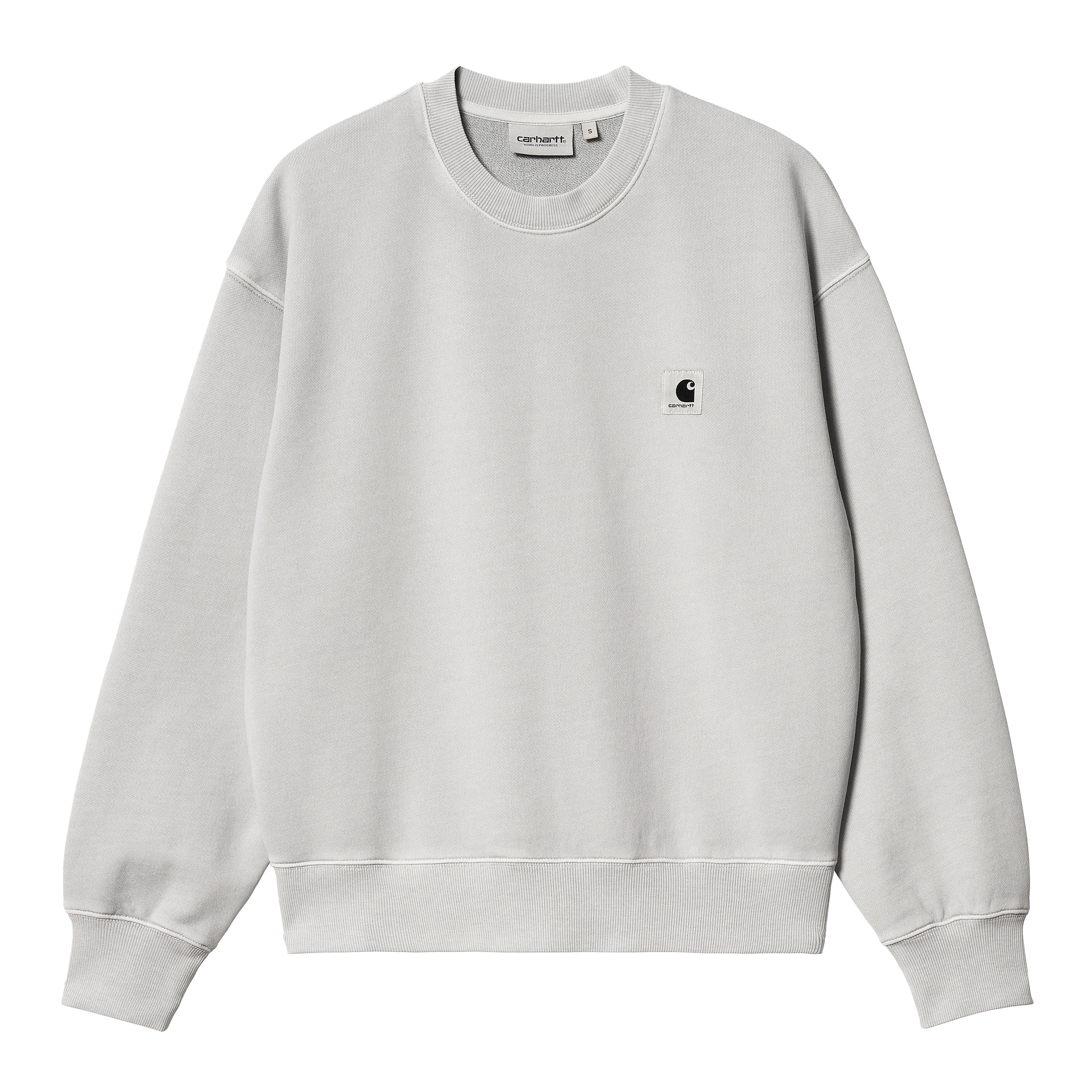 W' NELSON SWEATSHIRT SONIC SILVER GARMENT DYED