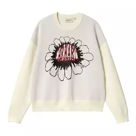 W' PIXEL FLOWER SWEATER WAX