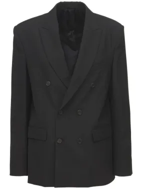 Wardrobe.nyc   Double breasted wool blazer 