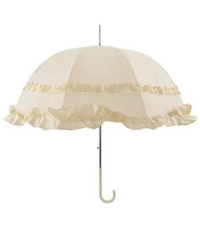 Womens/ladies double frill wedding umbrella stick one size ivory X-Brella