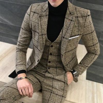 Xavier Plaid Three Piece Suit- Slim Fit