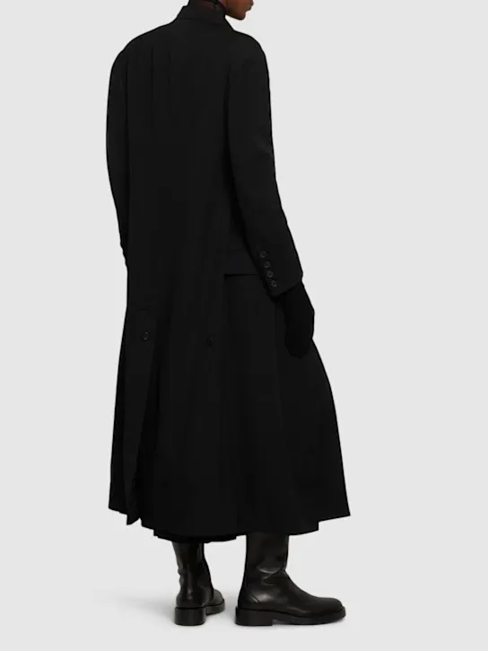 Yohji Yamamoto   Double breasted wool long coat 