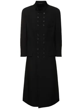 Yohji Yamamoto   Double breasted wool long coat 