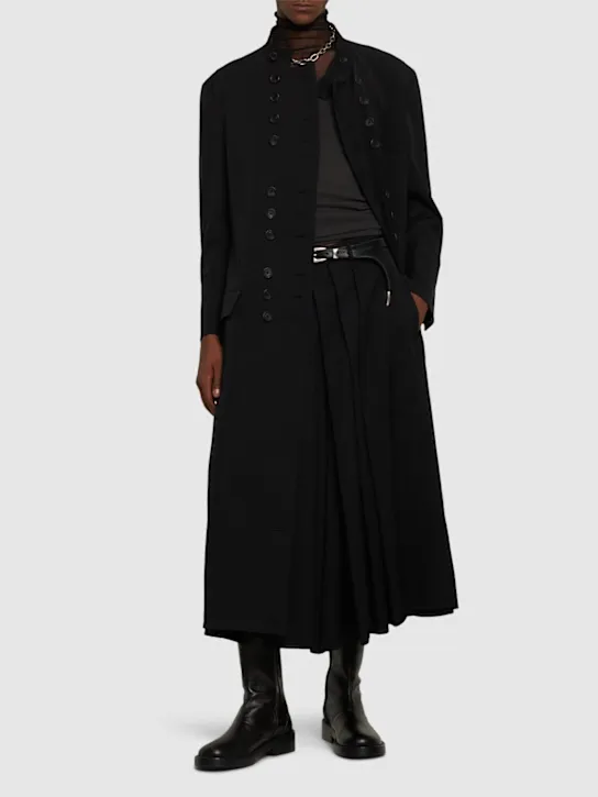 Yohji Yamamoto   Double breasted wool long coat 