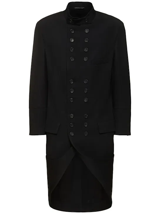 Yohji Yamamoto   Double breasted wool long coat 