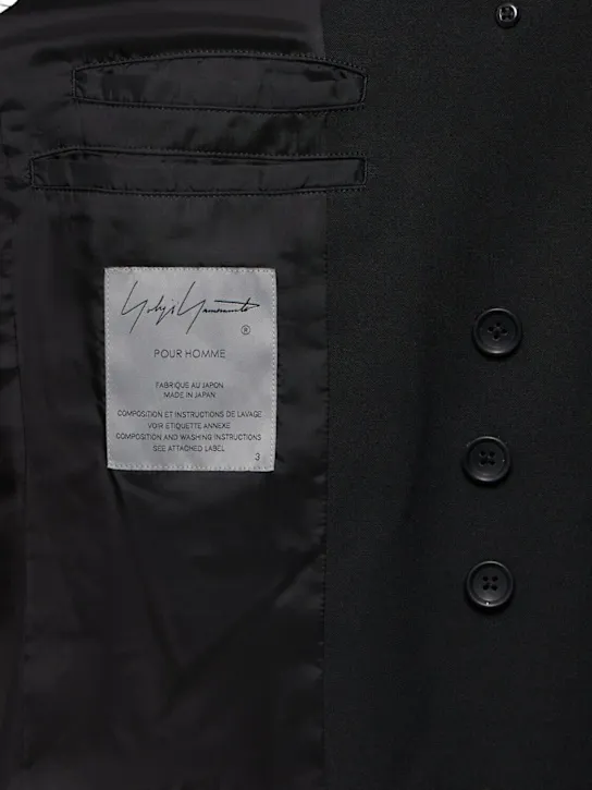 Yohji Yamamoto   Double breasted wool long coat 