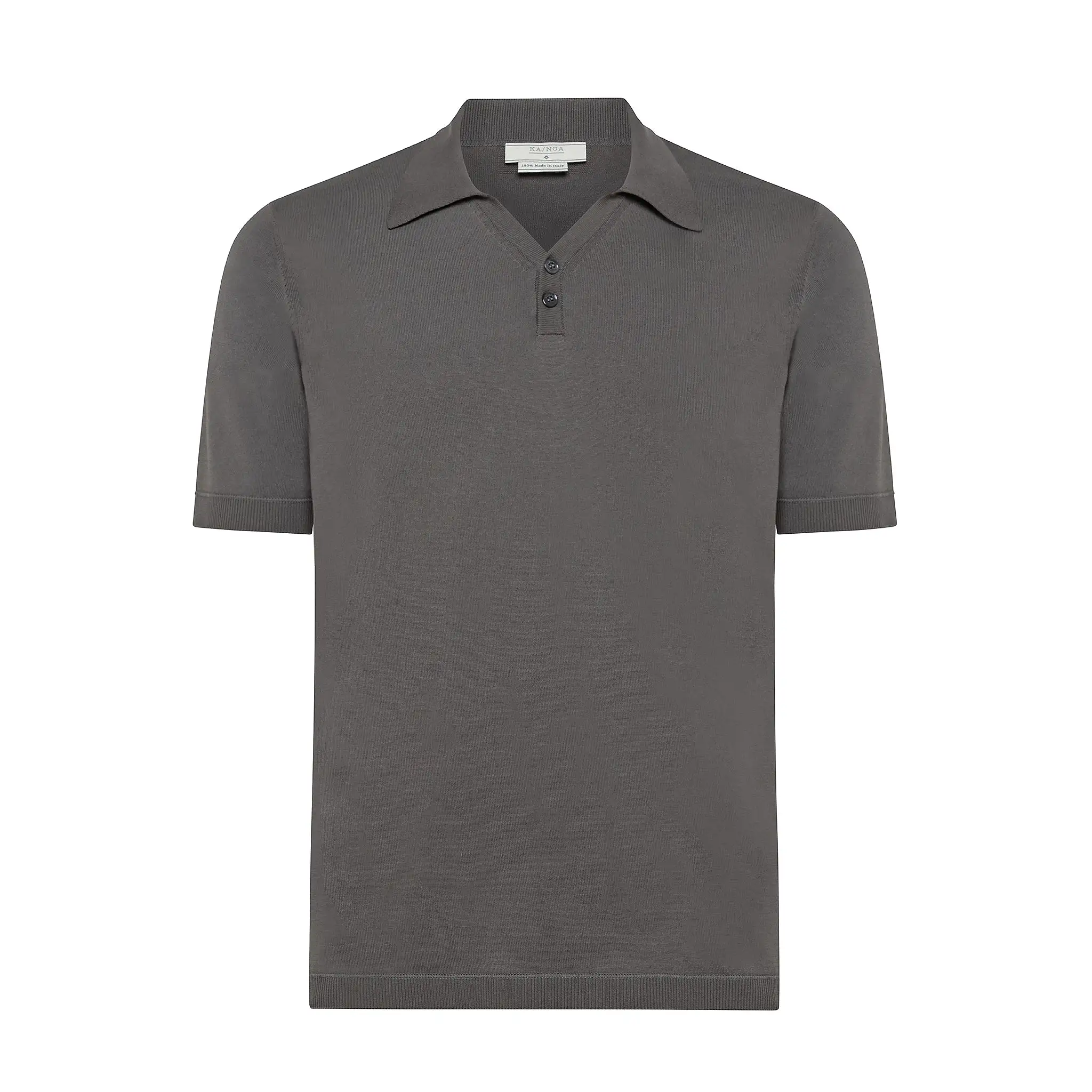 Yvan short-sleeved polo in compact cotton