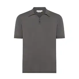 Yvan short-sleeved polo in compact cotton