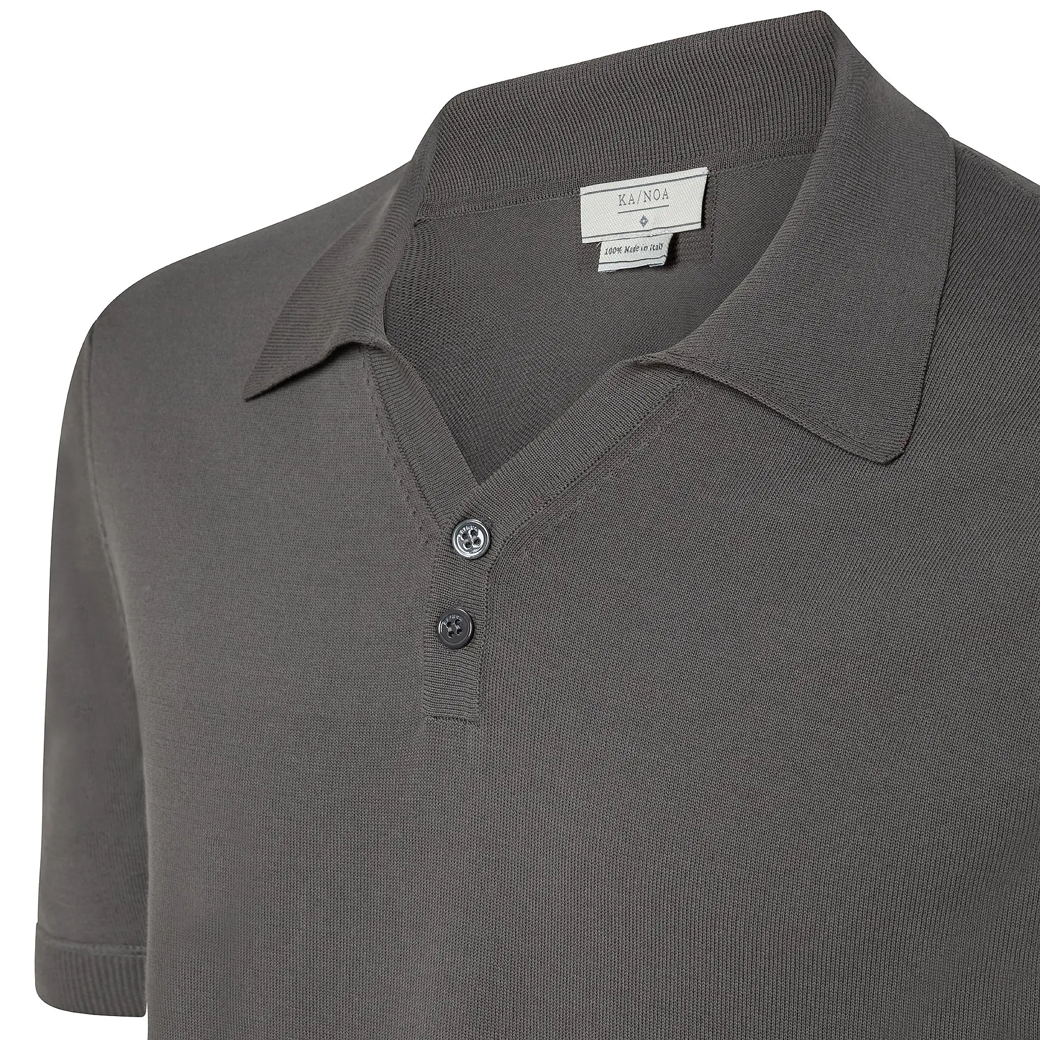 Yvan short-sleeved polo in compact cotton